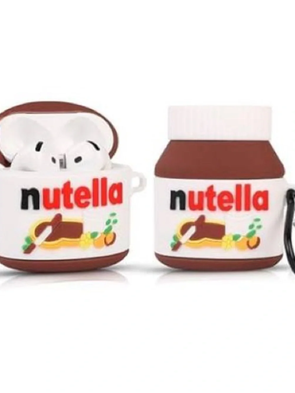 Nutella Brown & White AirPods Case Cover - Cute Jar Design